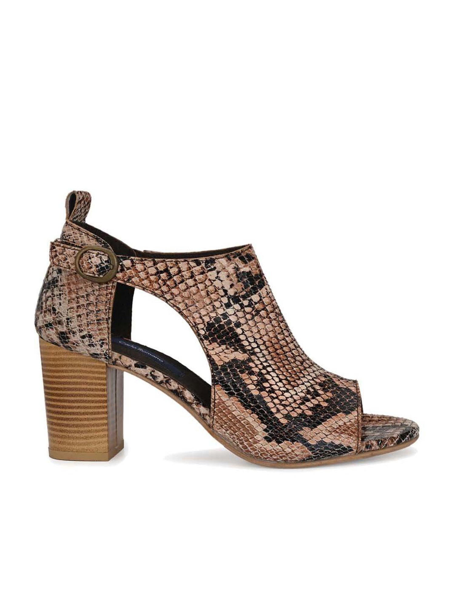 Carlo Romano Women's Brown Back Strap Sandals