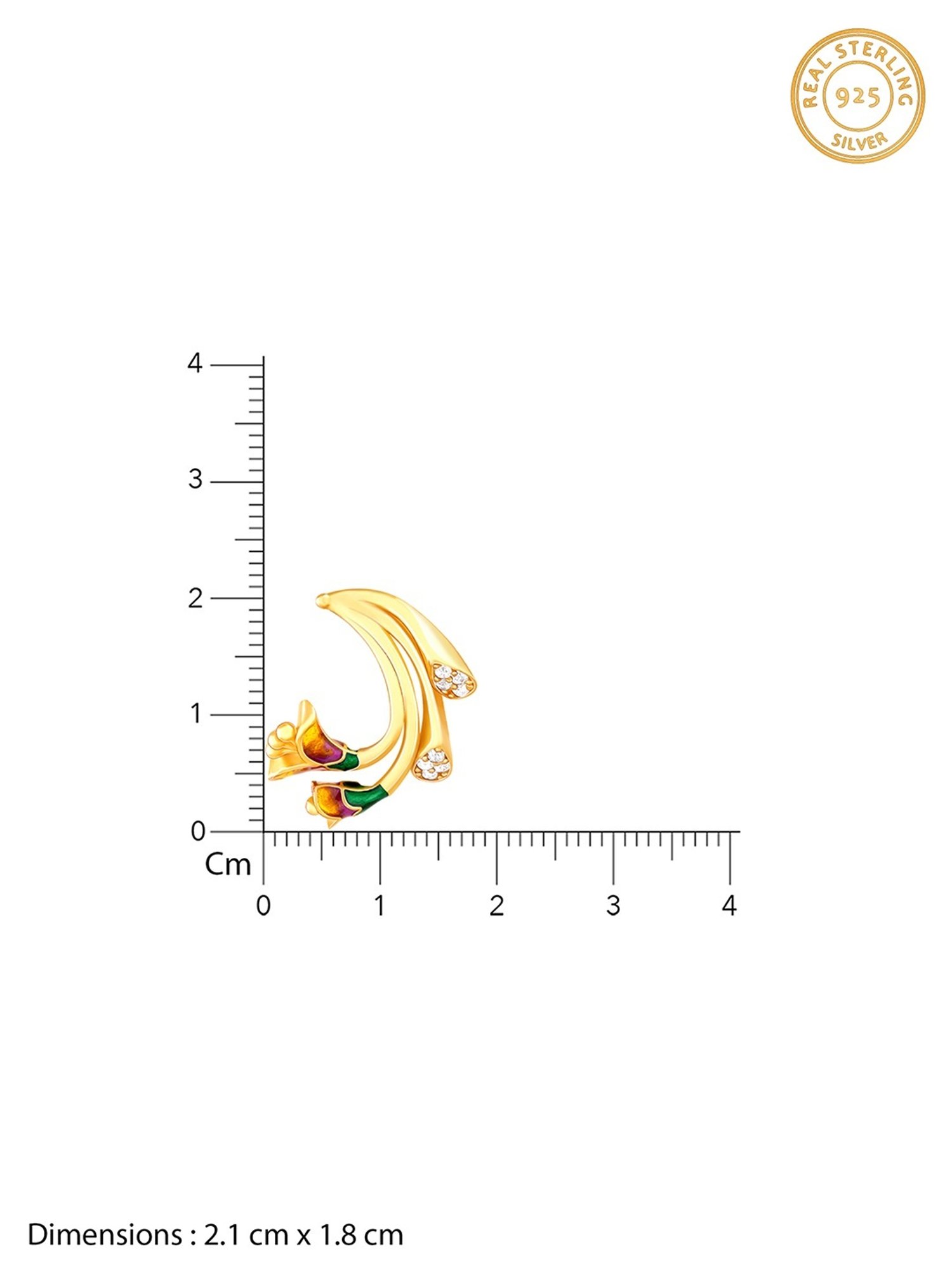 GIVA 925 Sterling Silver Bhumi Bell Mellow Bud Stud Earrings For Women