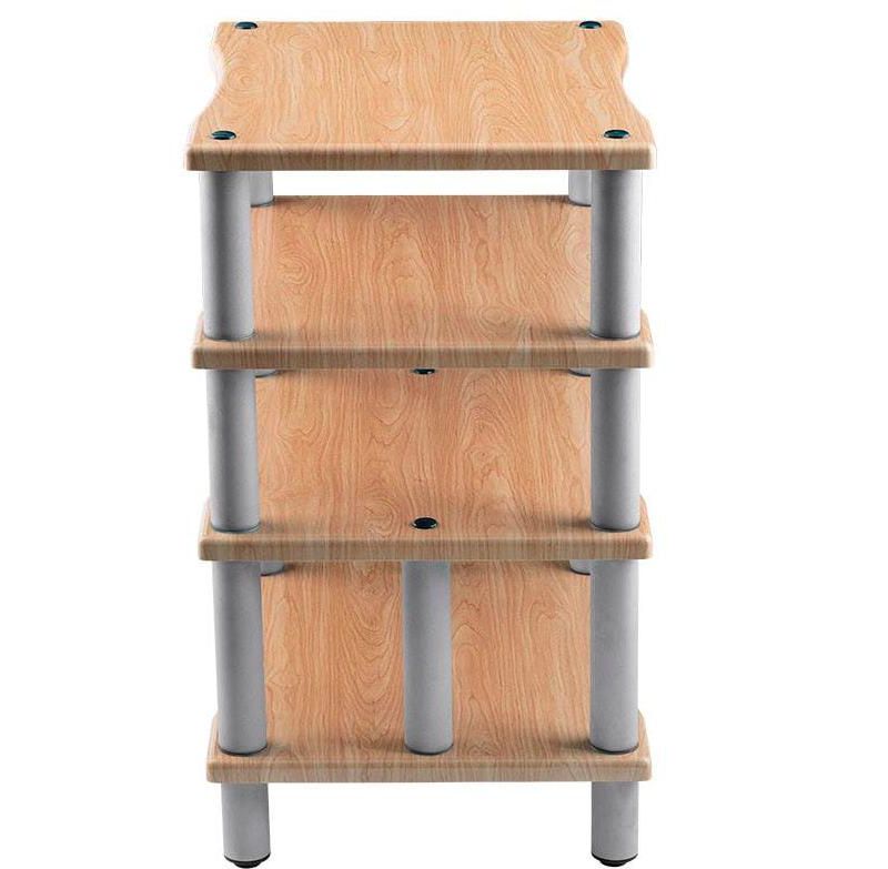 Monolith 4 Tier Audio Stand XL - Maple, Open Air Design, Each Shelf Supports Up to 75 lbs., Perfect Way to Organize AV Components