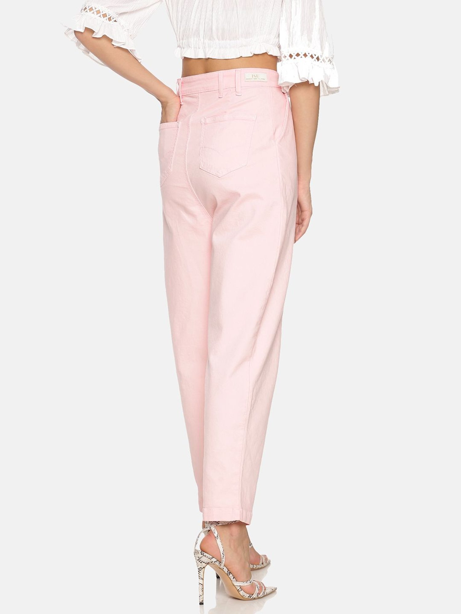 ISU Pink Boyfriend fit Trousers