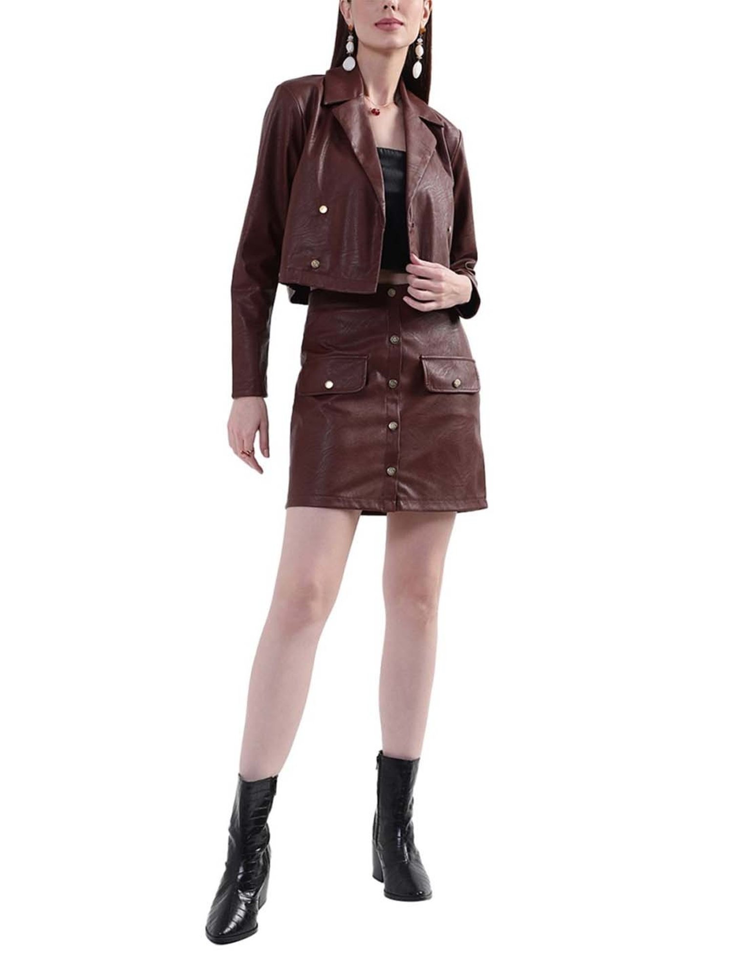 KENDALL + KYLIE Brown Regular Fit Blazer