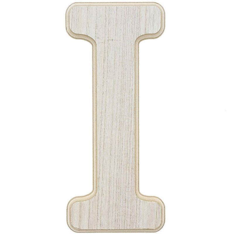 Genie Crafts Unfinished Wood 12-Inch Decorative Letters I Alphabet for DIY Crafts & Home Wall Decor