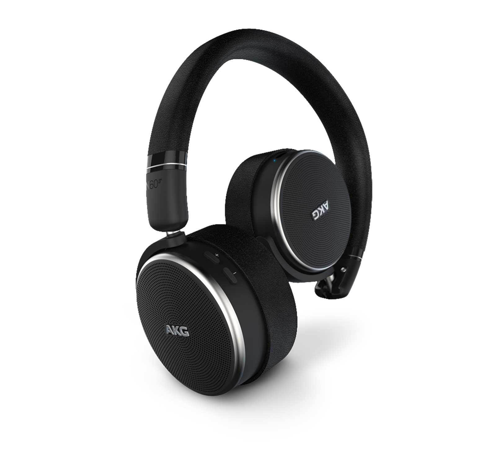AKG N60NC On-Ear Noise-Cancelling Bluetooth Headphones with Built-In Remote and Mic (Black)