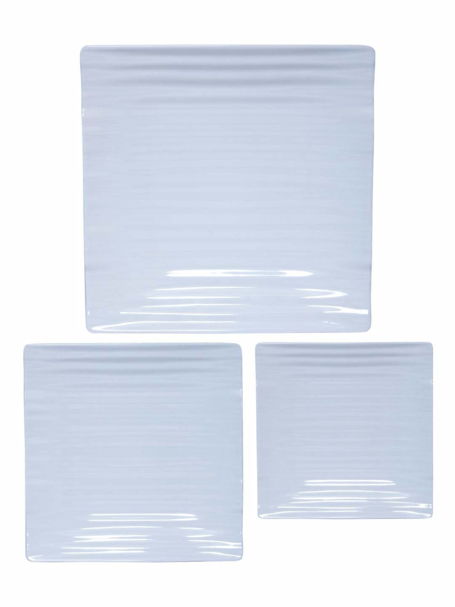 Servewell Swiss White Melamine 3 Serving Platters