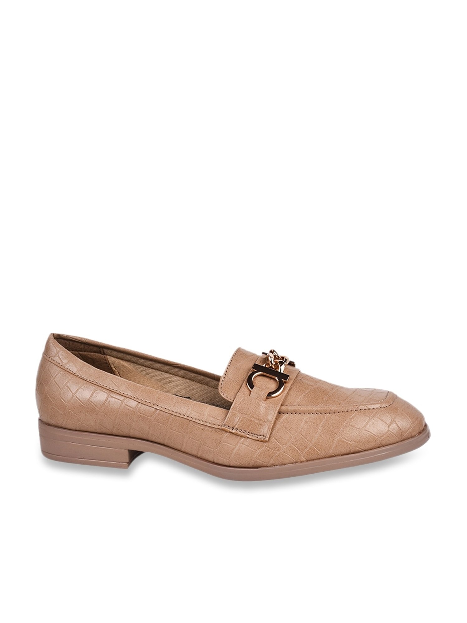 The White Pole Women's Beige Casual Loafers