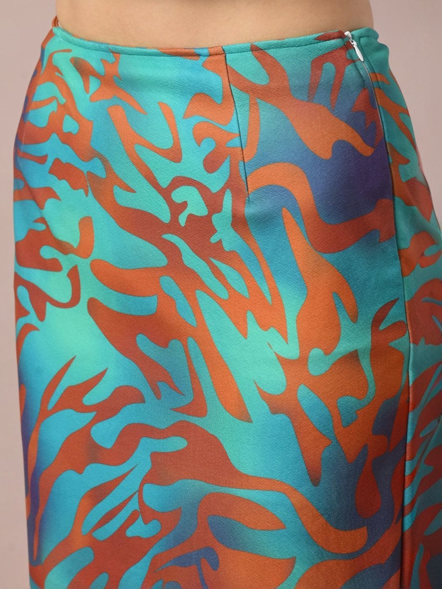Myshka Multicolored Printed Bodycon Skirt