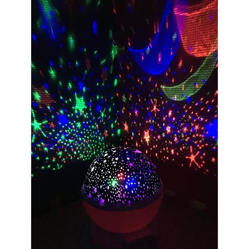 Night Lights for Kids  Star and Moon Starlight Projector Bedside Lamp for Baby Room Kids Bedroom Decorations Birthday Gifts for Kids Purple