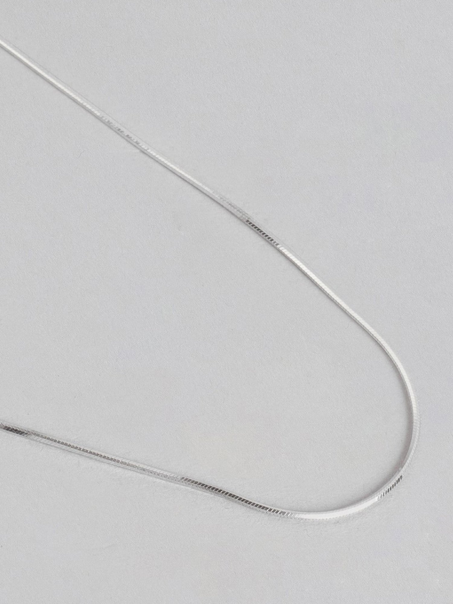 Zavya 92.5 Sterling Silver Rhodium-Plated Snake Chain for Women