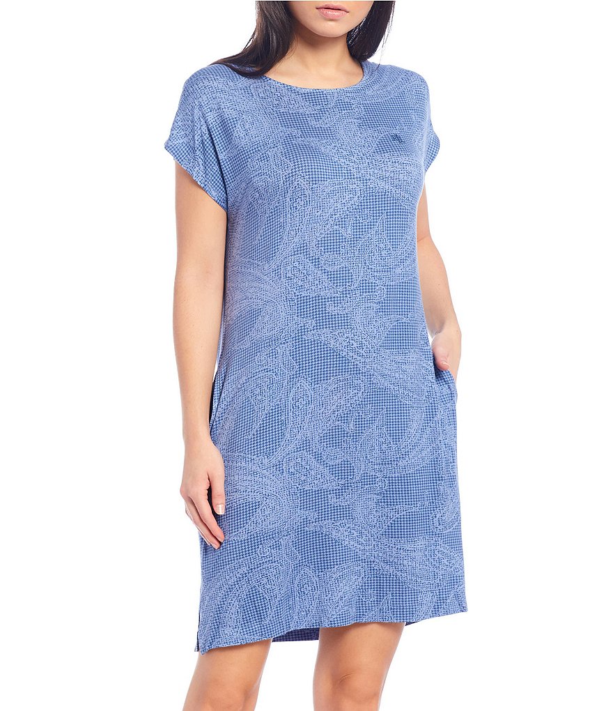 Sleep Sense Wallpaper Printed Short Sleeve Jersey Knit Sleepshirt