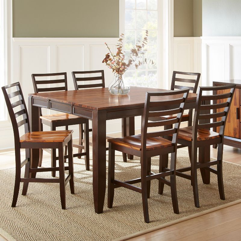 7pc Blair Counter Height Extendable Dining Table Set Cherry - Steve Silver