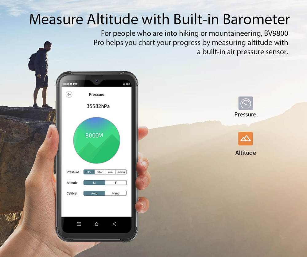 Unlocked, Blackview BV9800 Pro Rugged Cell Phone Thermal Imaging, 6GB+128GB Helio P70 Andorid 9.0 Waterproof Smartphone 48MP+16MP Cameras Wireless Charging 6.3" FHD+ 6000mAh 4G Dual SIM Phones