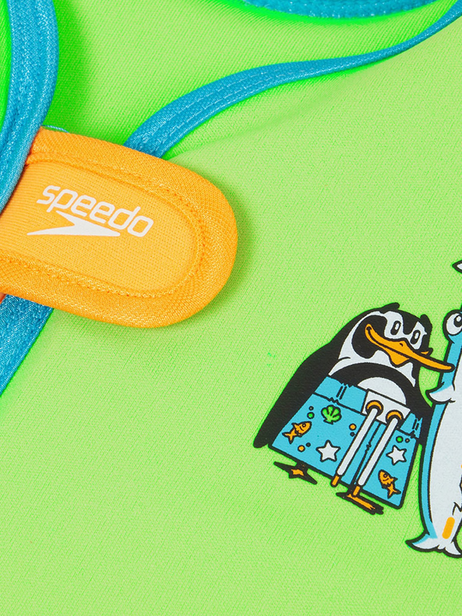 Speedo Chima Penguin Print Swim Confidence Float Vest (Green)