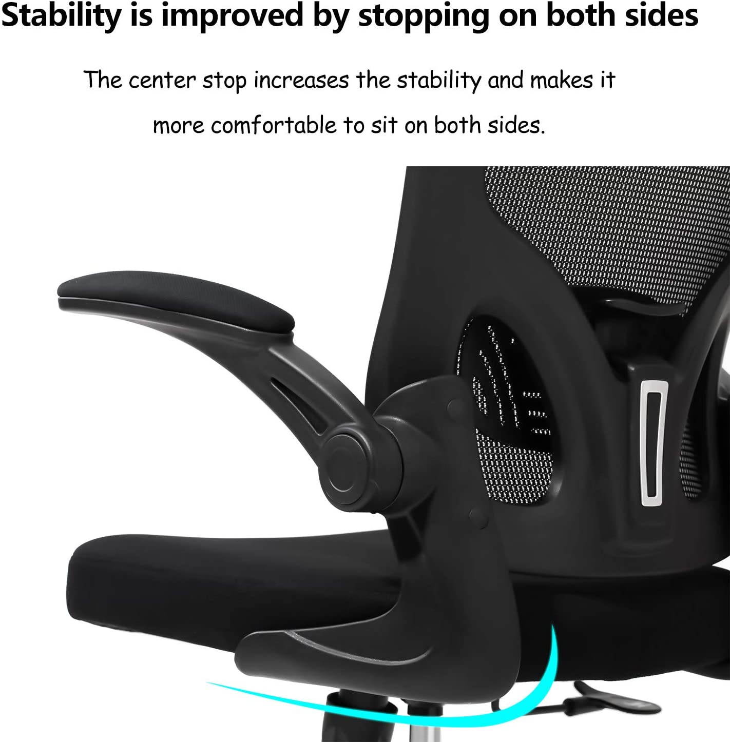 Adjustable Office Chair Ergonomic Mesh Chair High Back Computer Desk Chair with Flip-up Armrest and Adjustable Headrest