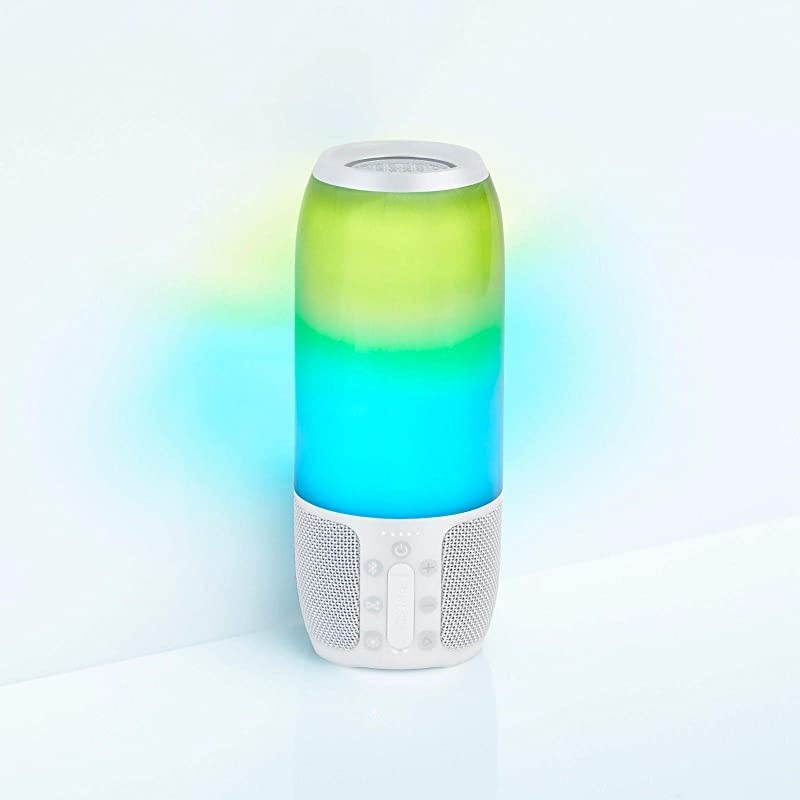 PULSE 3 WHITE Pulse 3 Wireless Bluetooth IPX7 Waterproof Speaker (White), 6.5 x 4.3 x 2.2