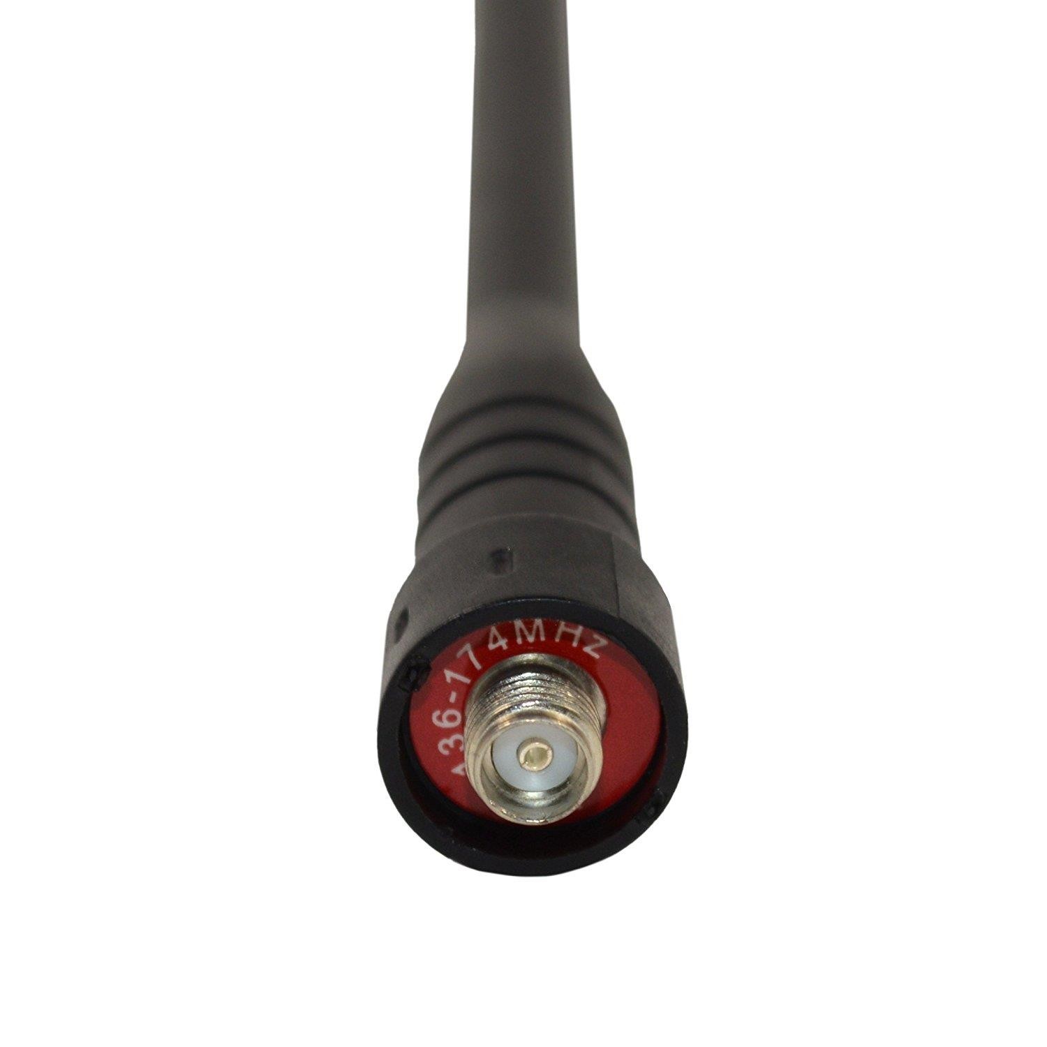 HQRP 2-Pack VHF High Gain Antenna For Motorola APX2000, APX4000, APX5000, APX6000, APX6500, APX7000 + HQRP UV Meter