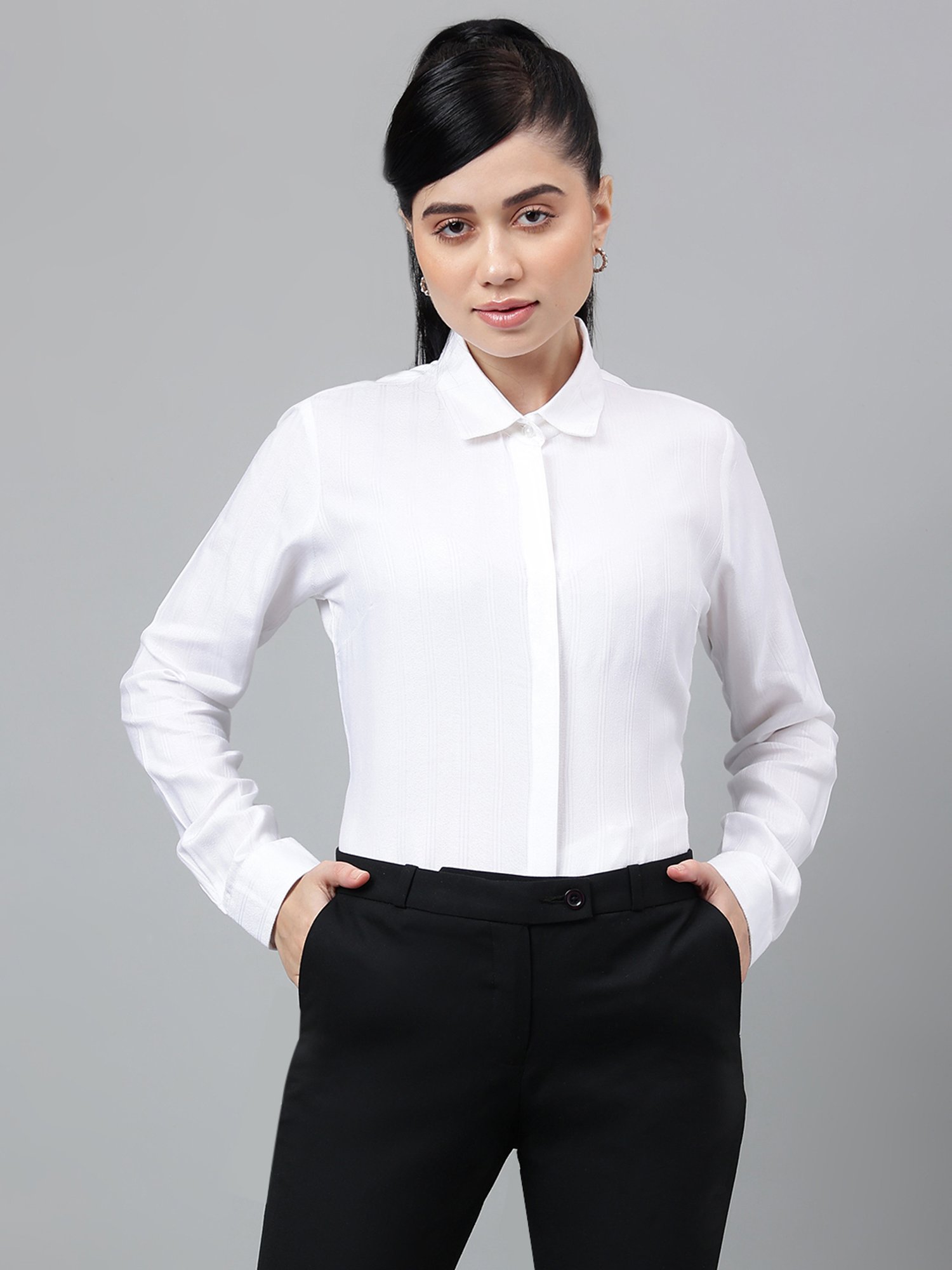 Hancock White Regular Fit Shirt