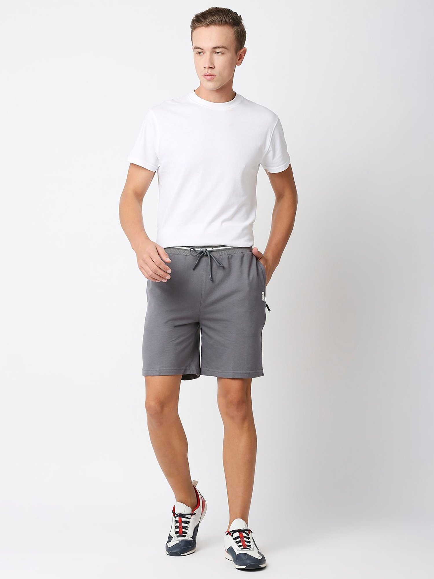 Fitz Charcoal Slim Fit Shorts