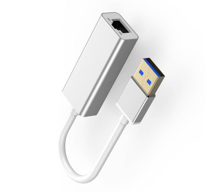KINGZONE USB3.0 To RJ45 Gigabit Network Card Aluminum Alloy Silver