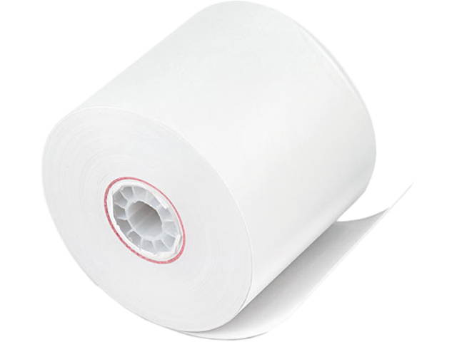 PM Company Paper Rolls, One-Ply Adding Machine/Calculator, 2-1/4" x 150 ft, White, 100/Ctn