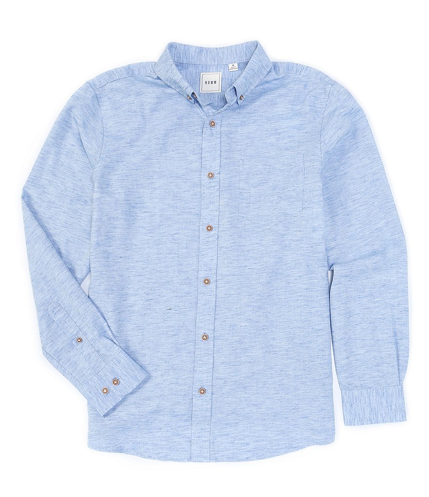 Rowm Long Sleeve Solid Sportshirt