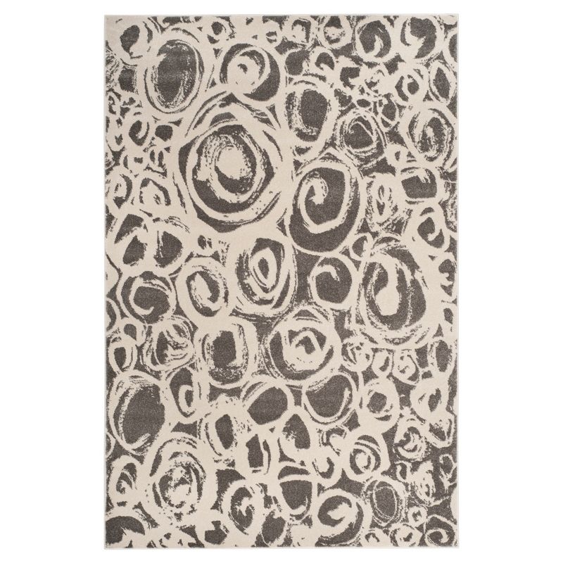 Swirl Area Rug - Dark Gray / Ivory (8' X 11'2" ) - Safavieh
