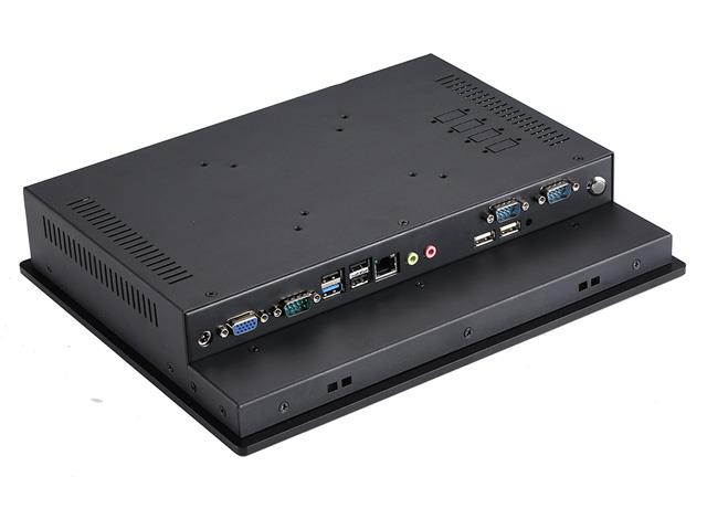 12 Inch 2MM IP65 Industrial Panel PC,All in One PC,Intel Core I5, Windows 7/10,Linux,10 Points Capacitive Touch,(Black),[3RS232/VGA/LAN/5USB2/1USB3/FANLESS],(8G RAM/128G SSD/1TB HDD)