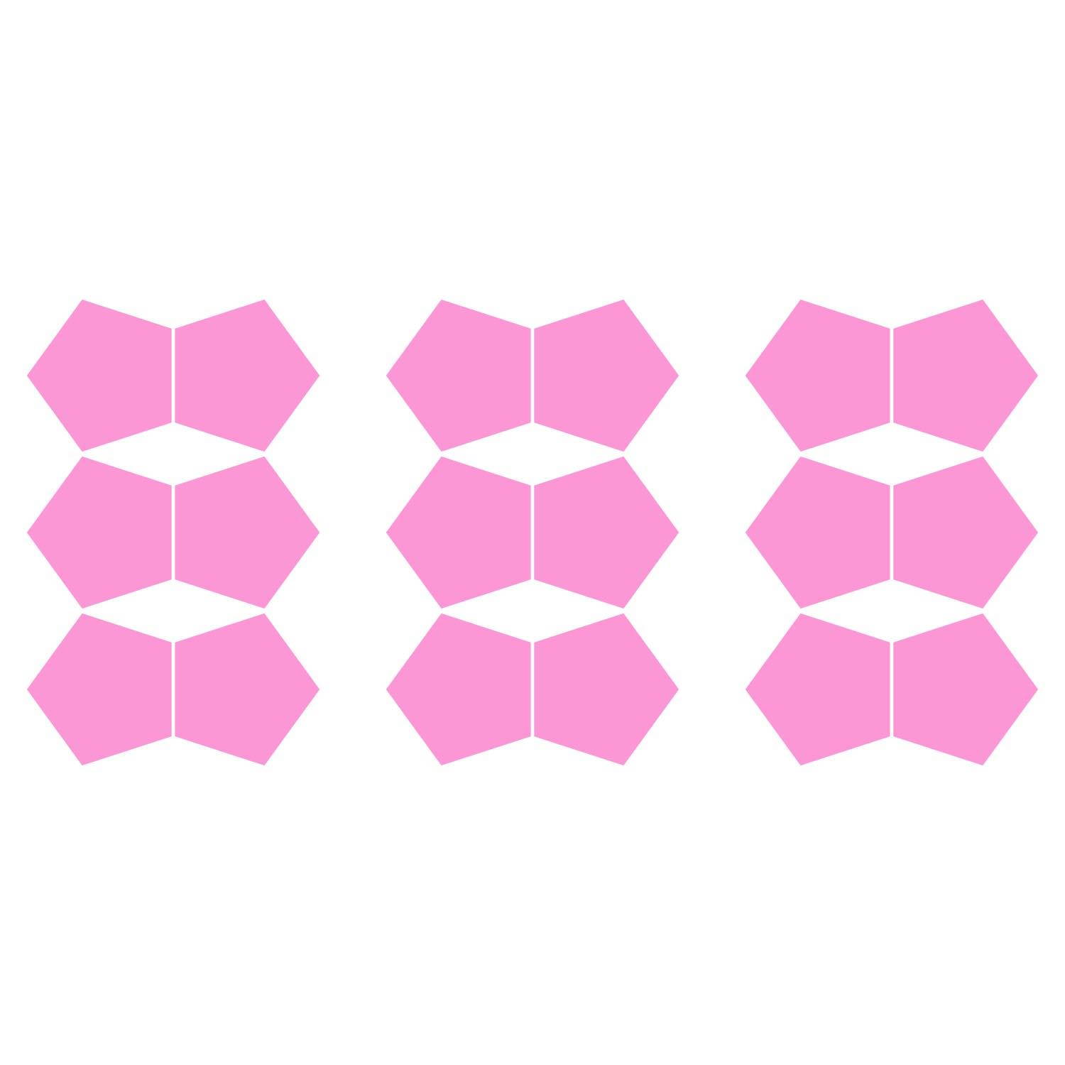 LiteMark 5.5 Inch Red Removable Pentagon Decals - Pack of 8