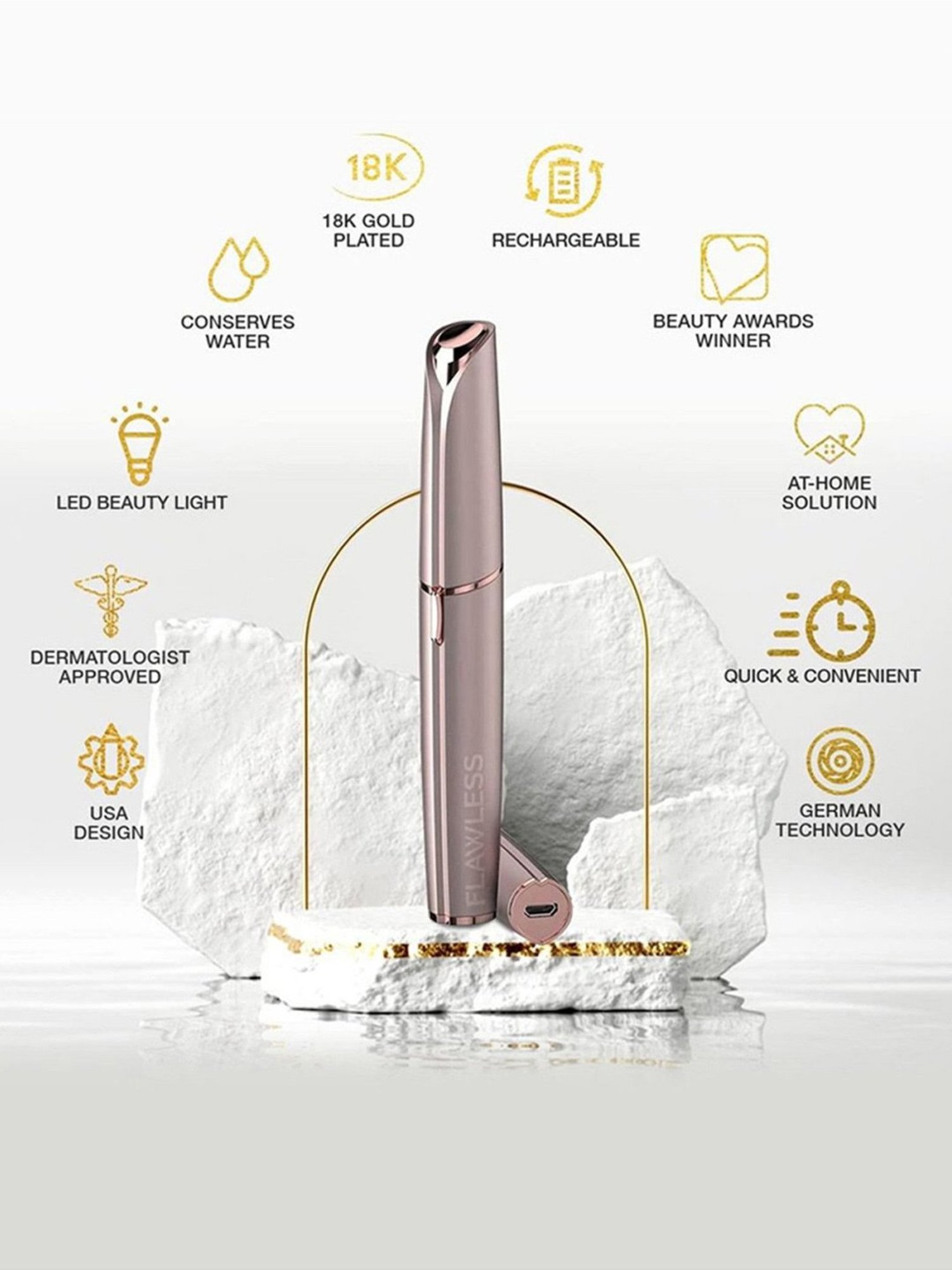 Beurer HL 70 Epilator - 30 Min Run Time (White and Gold)