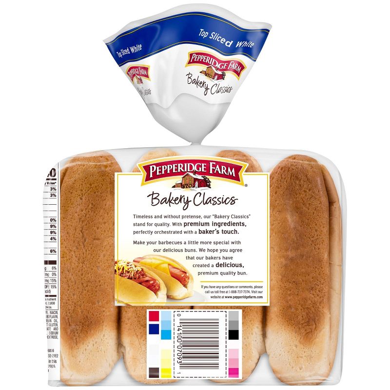 Pepperidge Farm Bakery Classics Top Sliced Whit eHot Dog Buns - 14oz/8ct