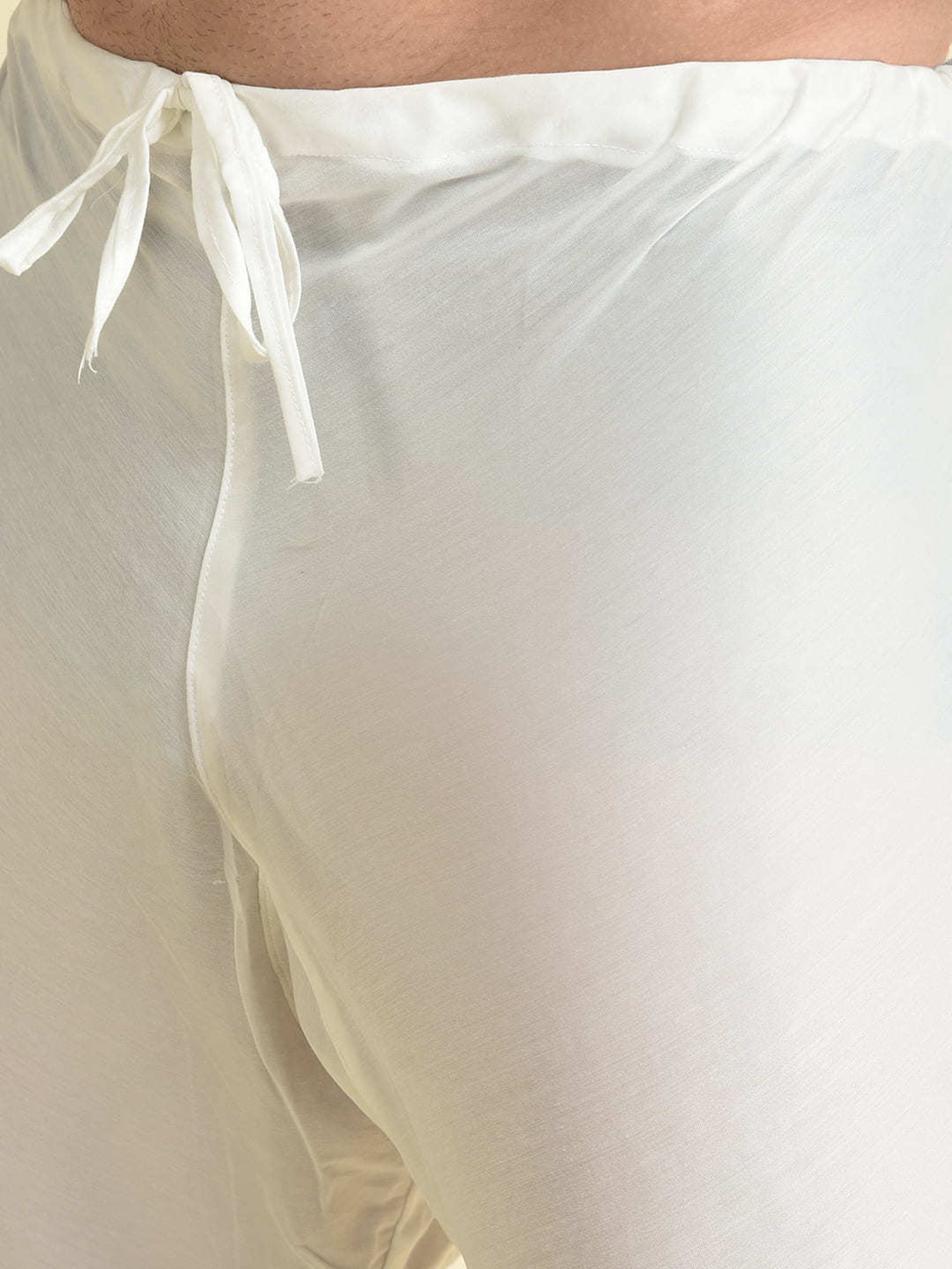 TABARD Beige Regular Fit Print Kurta with Churidar Set