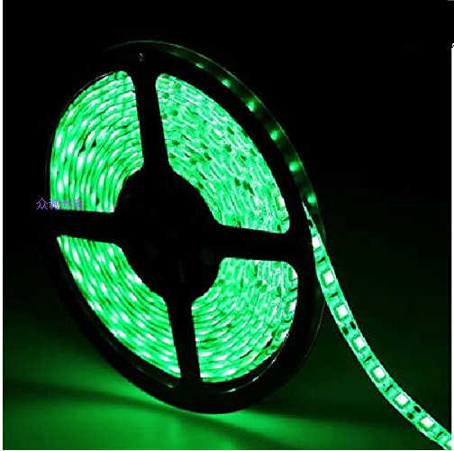 High Power 12V 5M 3528 RGB Flexible LED Strip Lights(Green) Waterproof 300 Units 24W (RGB)