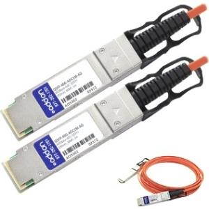 AddOn MSA and TAA Compliant 40GBase-AOC QSFP+ to QSFP+ Direct Attach Cable (850nm, MMF, 1m)