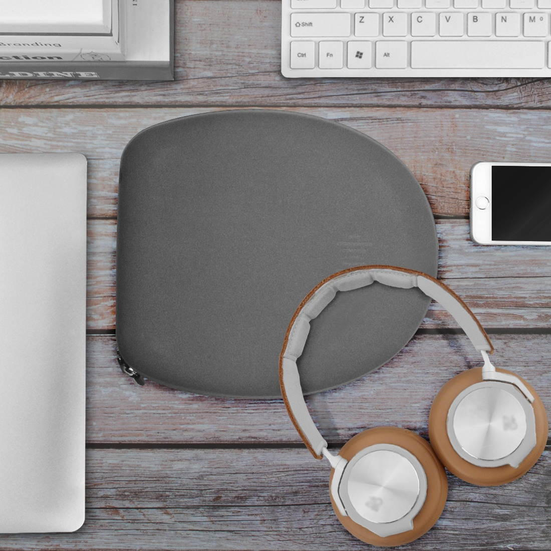 Geekria UltraShell Case for Bang & Olufsen B&O BeoPlay H95, H9, H9i, H8, H8i, H7, H6, H2 Headphones, Replacement Protective Hard Shell Travel Carrying Bag with Room for Accessories