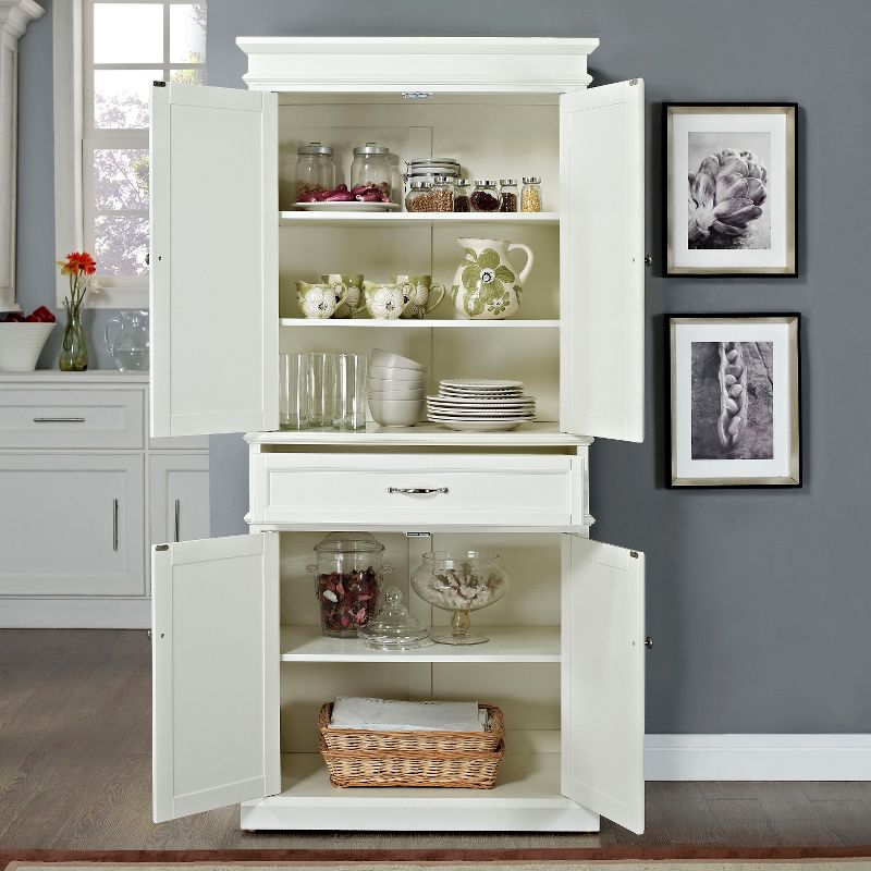Parsons Pantry Storage Wood/White - Crosley