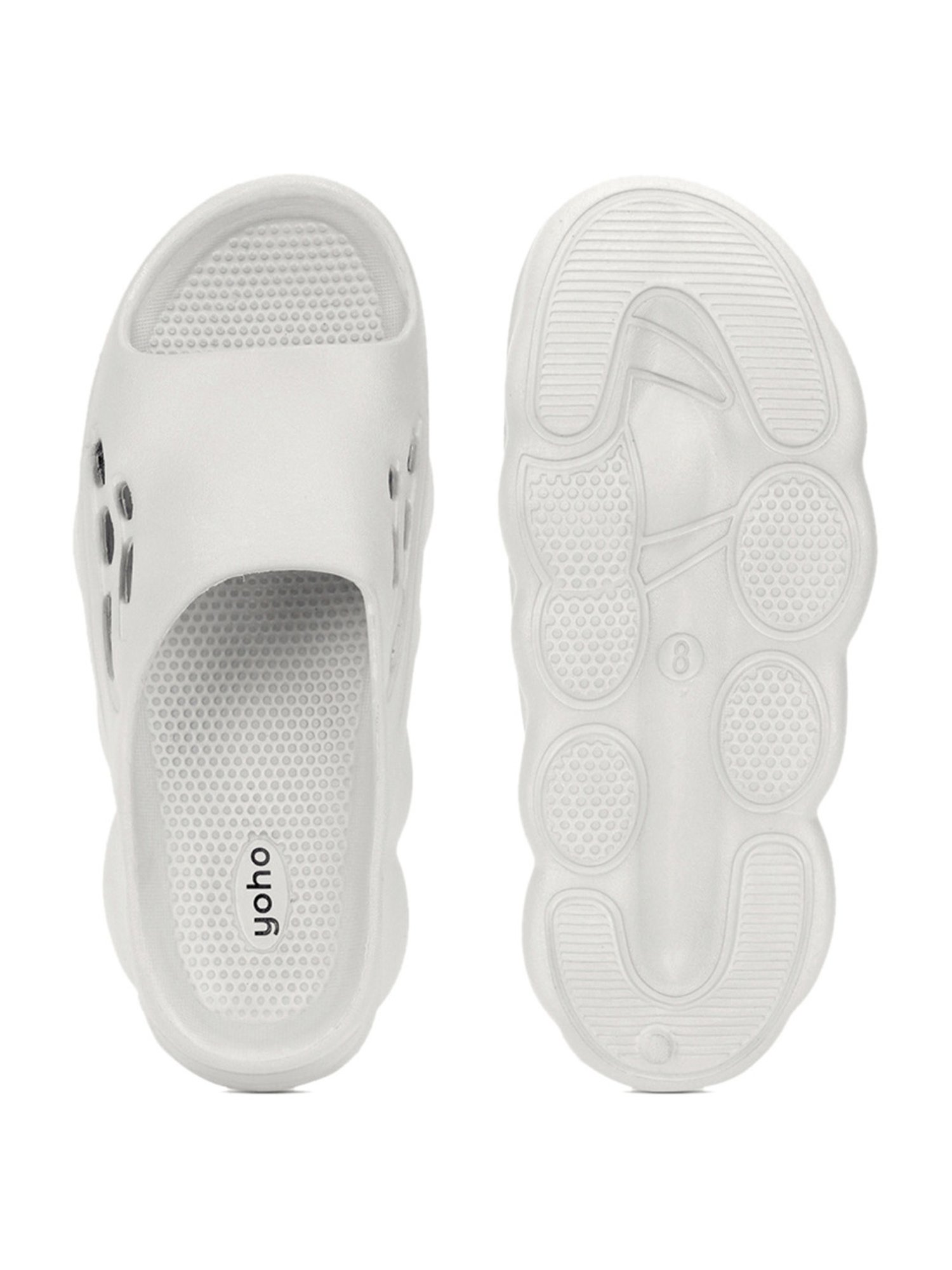 Yoho Men's Dolphy White Slides