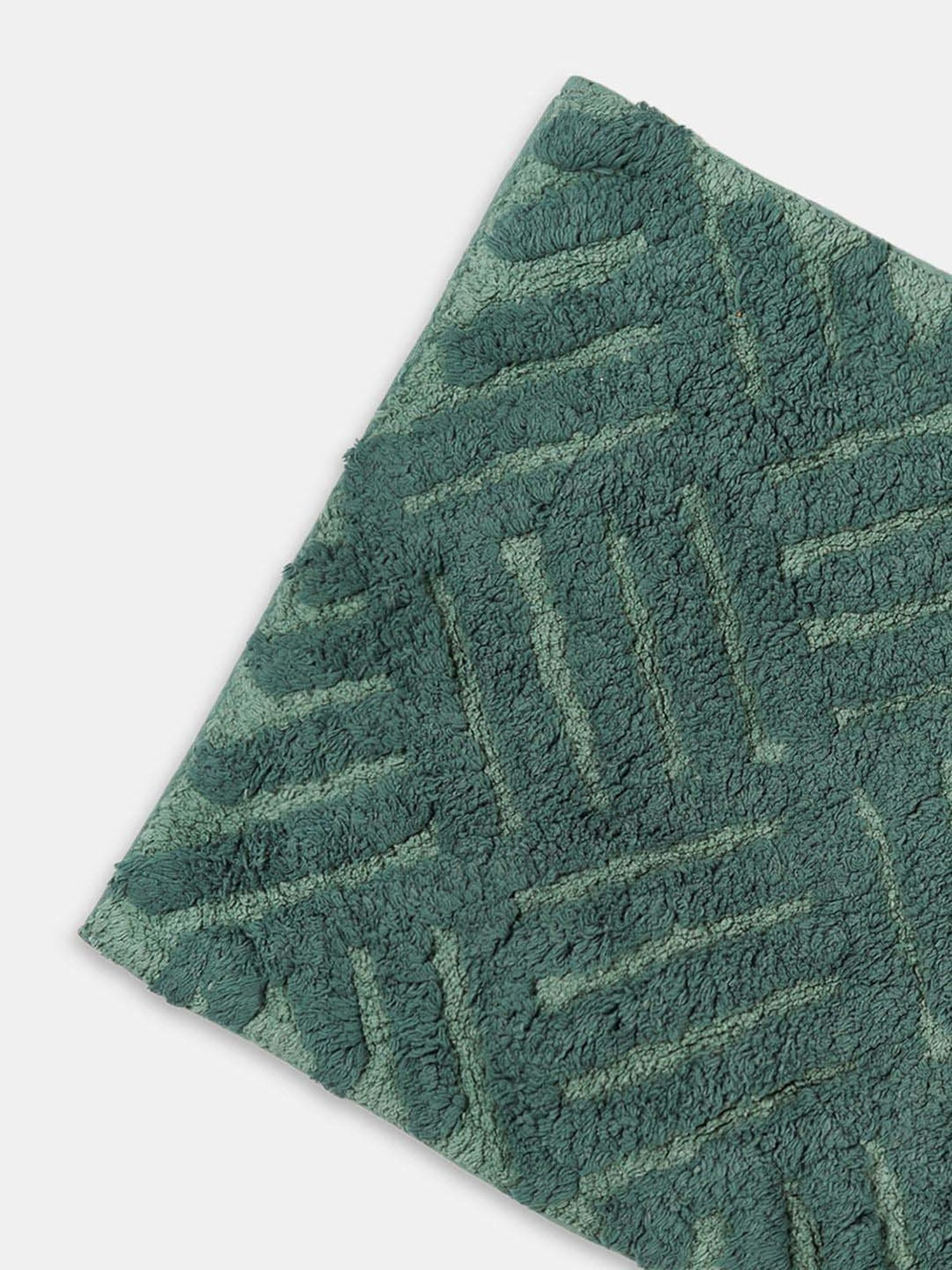 Living Scapes by Pantaloons Forest Green Tufted Bath Mat
