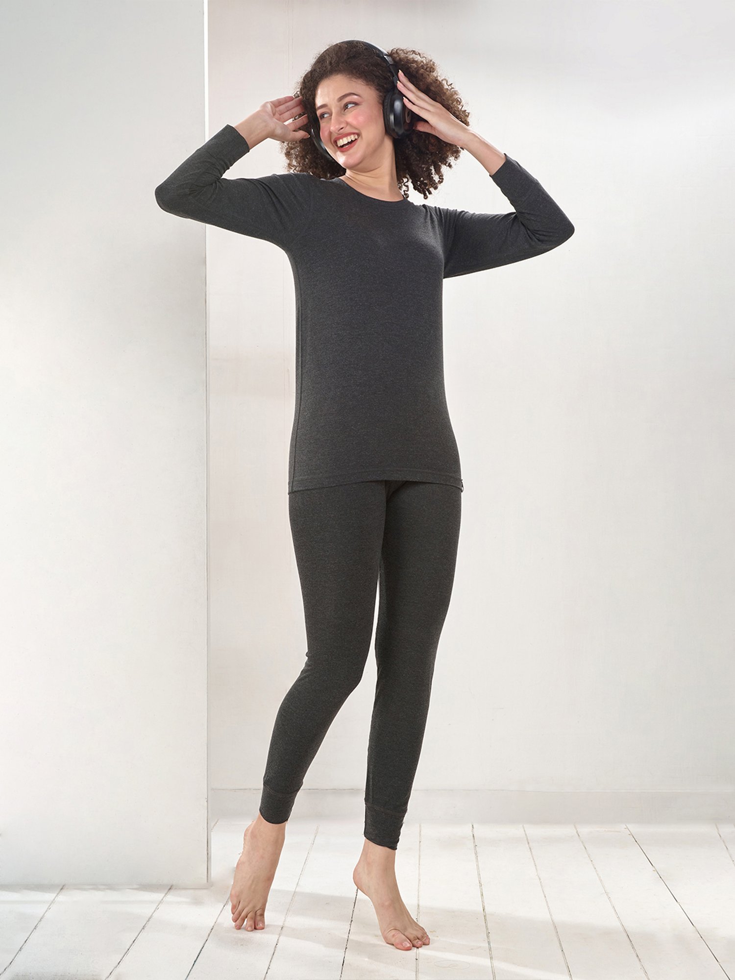 LUX Inferno Black Plain Thermal Top
