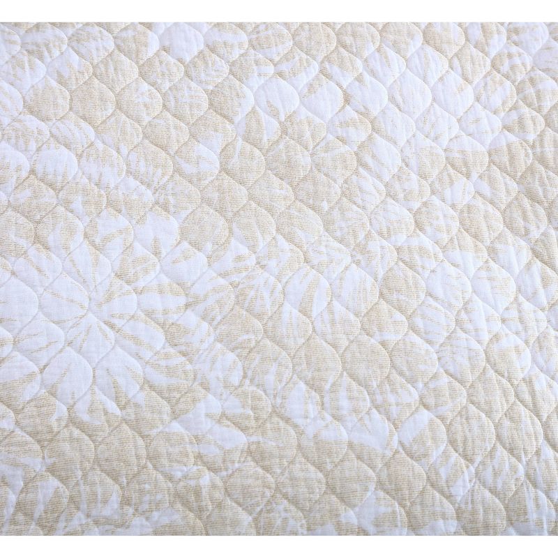 Full/Queen Lago Leaves Quilt Yellow - Tommy Bahama