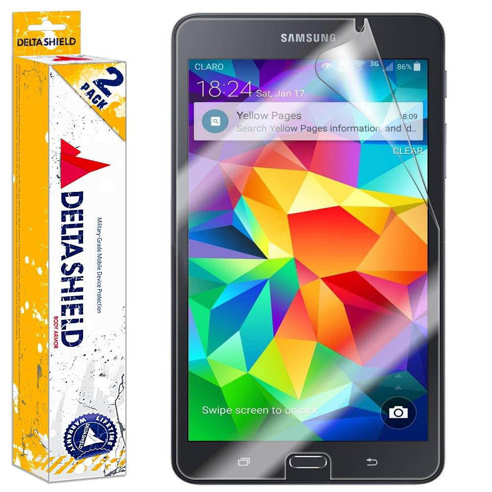 DeltaShield Screen Protector for Samsung Galaxy Tab A 7.0 (2-Pack) BodyArmor Anti-Bubble Military-Grade Clear TPU Film
