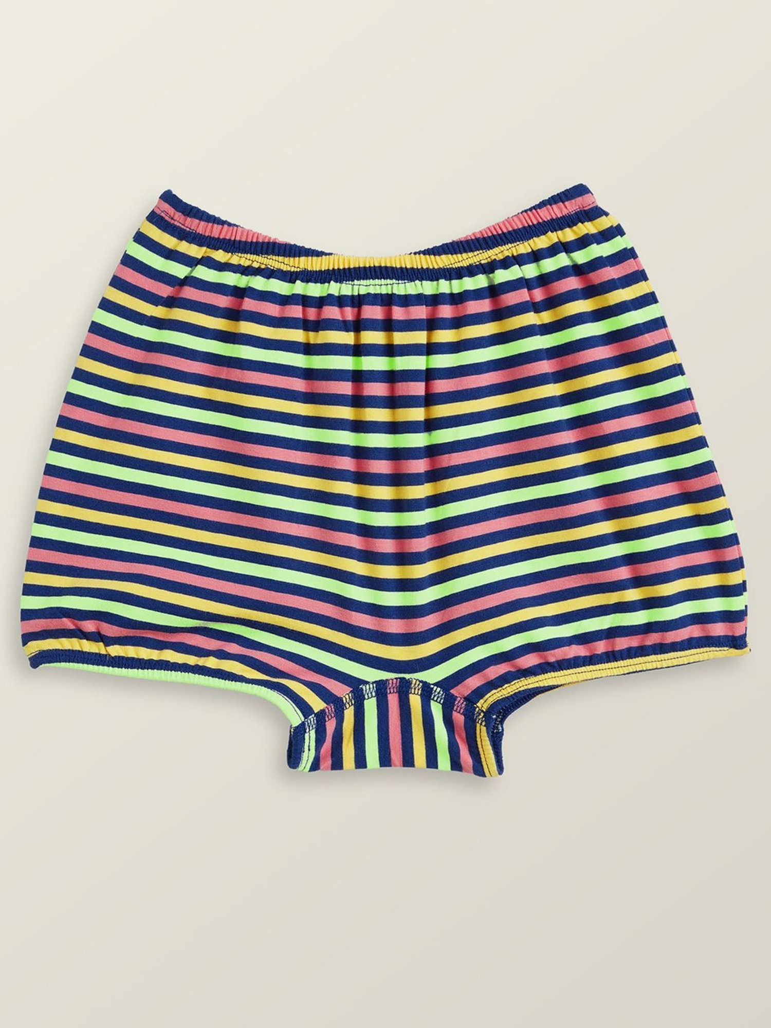 XY Life Kids Multicolor Cotton Striped Bloomers (Pack of 3)