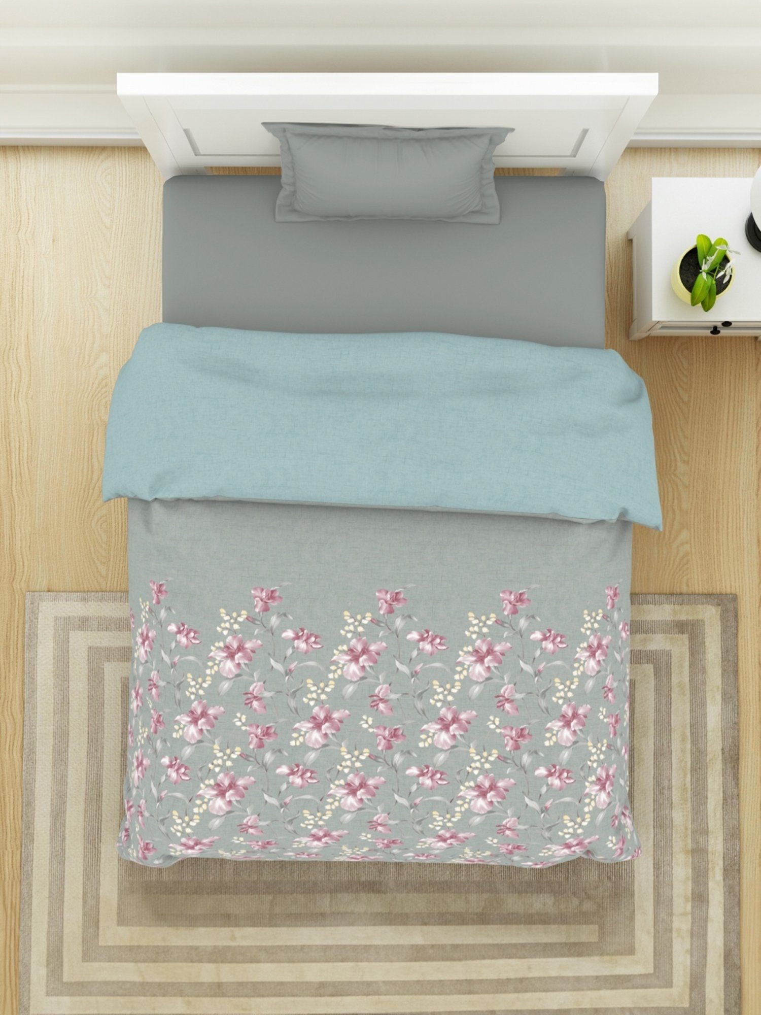 Spaces Bohemia Moon Rock Cotton 144 TC Single Bed Quilt