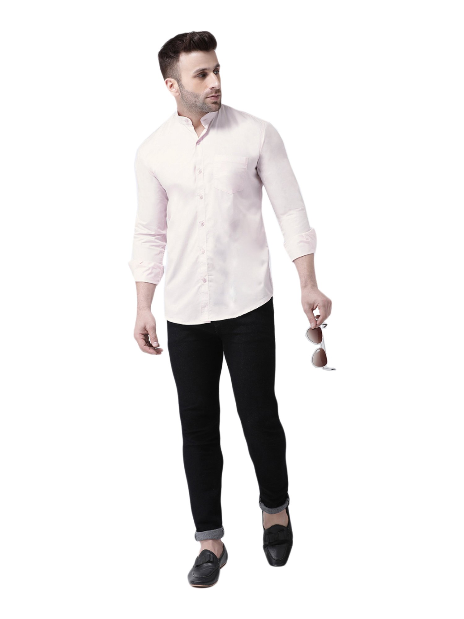 Hang Up Pink Cotton Slim Fit Shirt