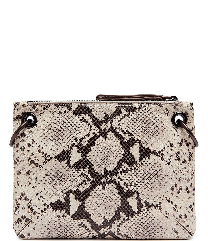 Margot Kiera Small Double Zip Snake Printed Crossbody Bag