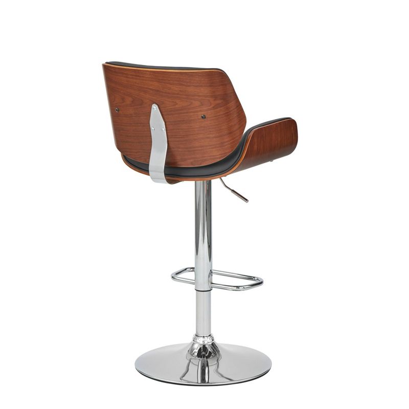 Exton Adjustable Height Stool Black/Walnut - Buylateral