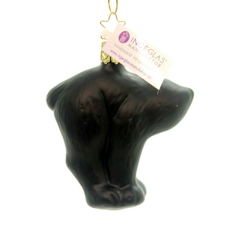 Inge Glas 3.0" Scaredy Cat . Ornament Halloween Black  -  Tree Ornaments