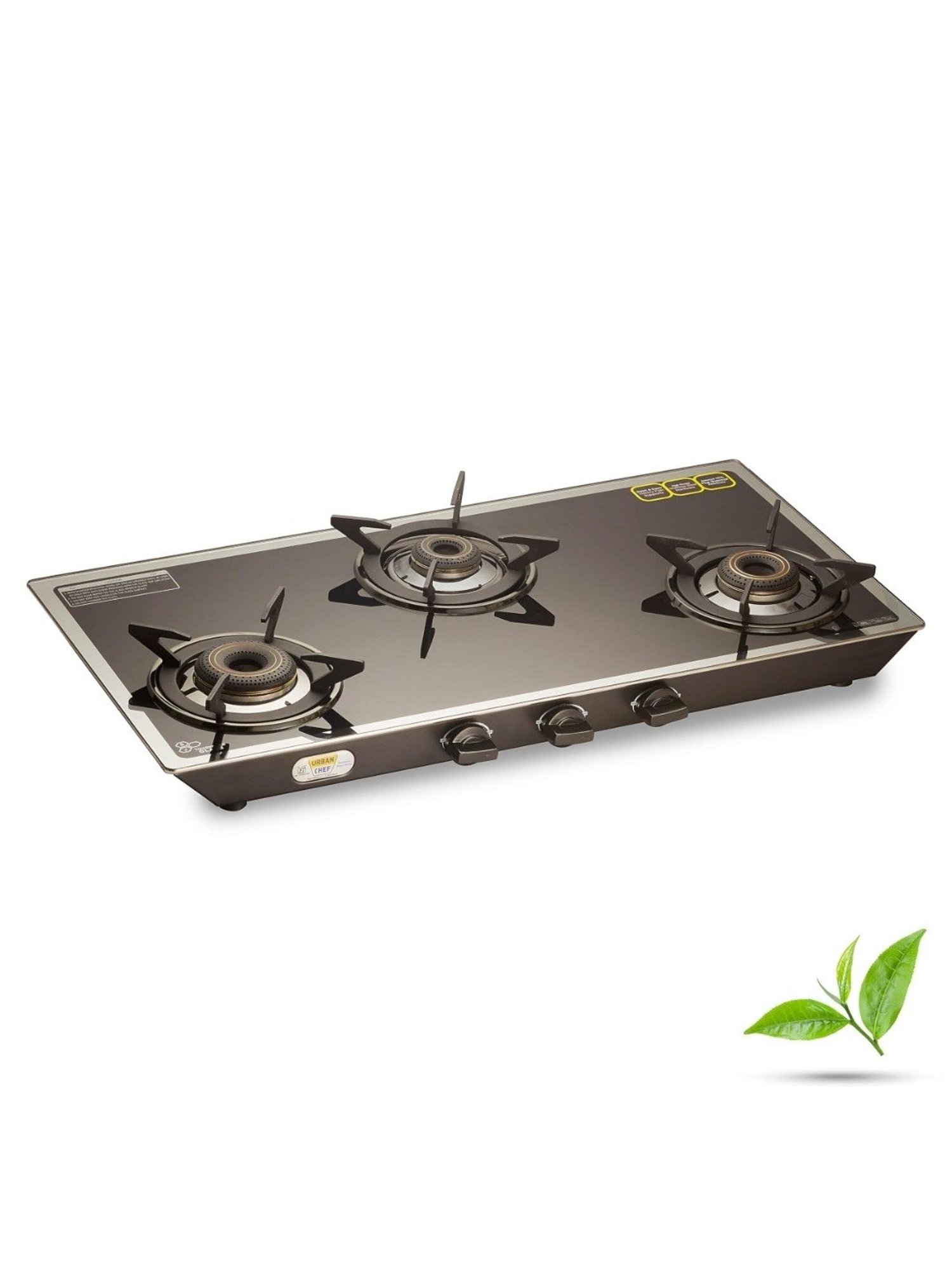Urban Chef Gas Stove with 3 Burners ( Silver )