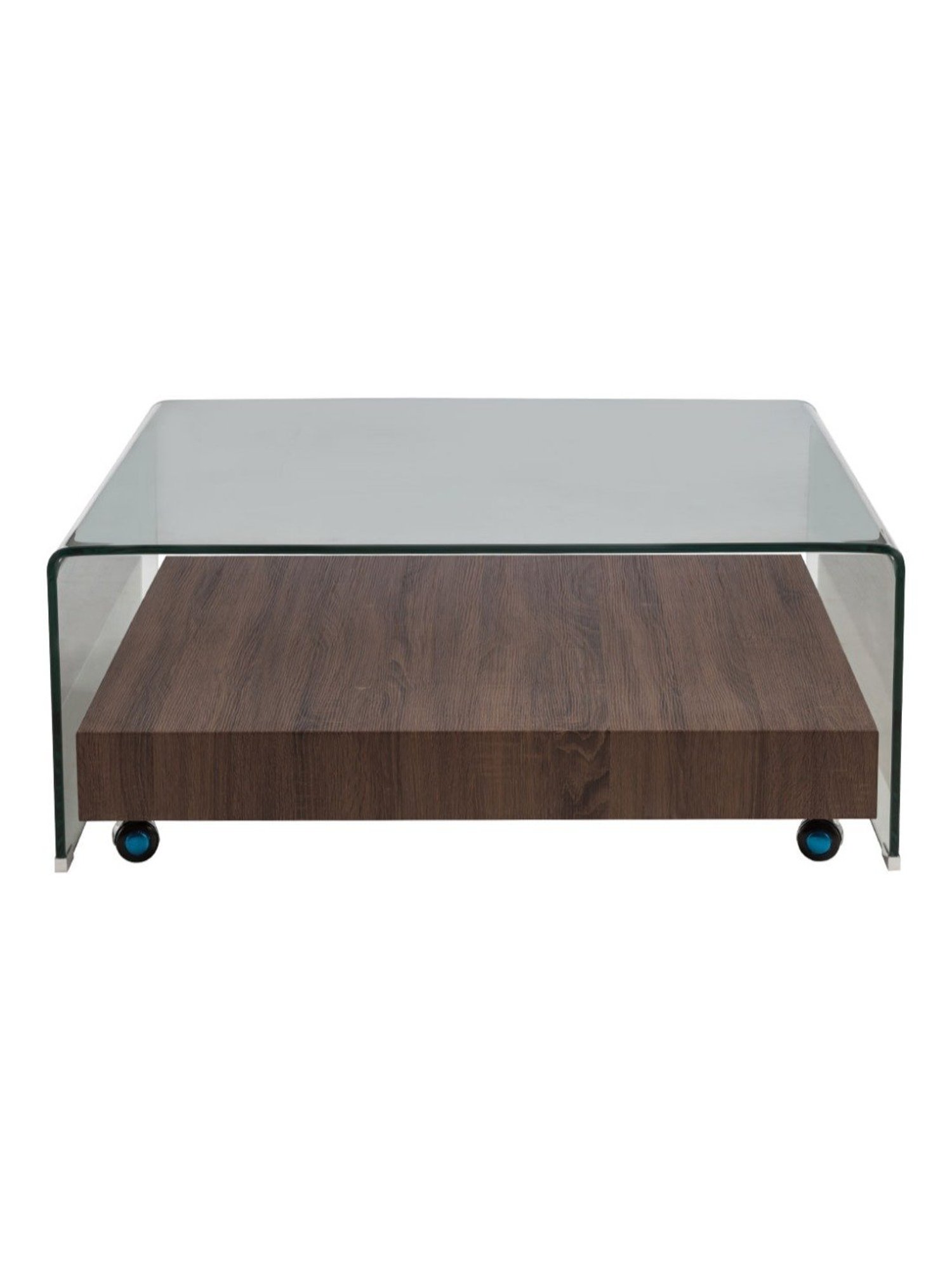 Durian Cole Transparent Glass Standard Size Coffee Table