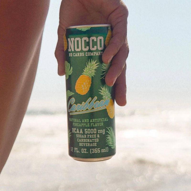 NOCCO BCAA+ Caffeine Free Caribbean Carbonated Beverage - 12 fl oz Can