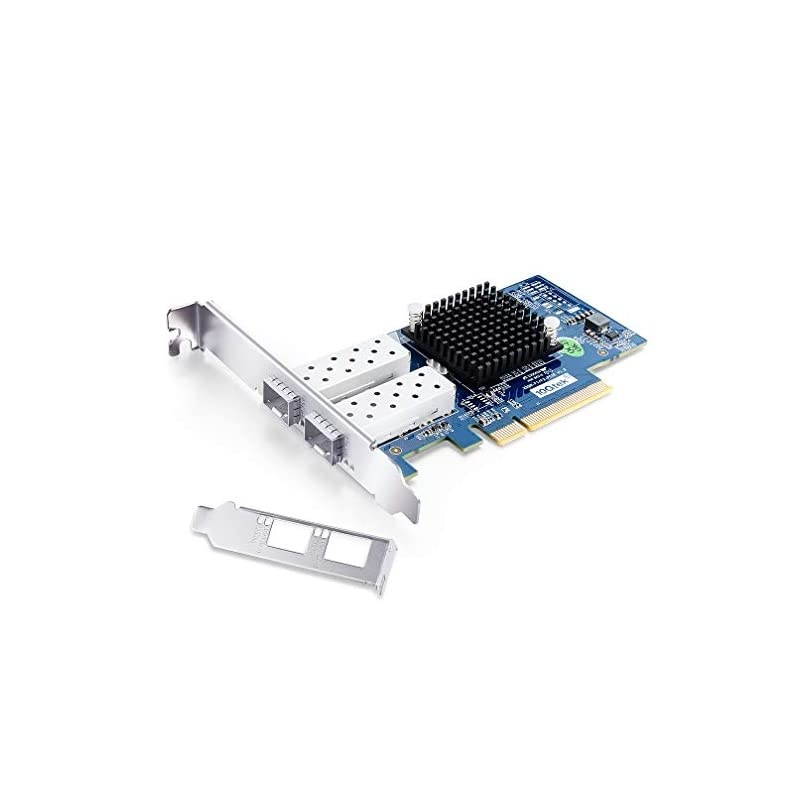 Ethernet Network Adapter Card- 82599 Controller Compare to Intel X520-DA2 Network Interface Card (NIC) PCI Express X8, Dual SFP+ Port Fiber Server Adapter