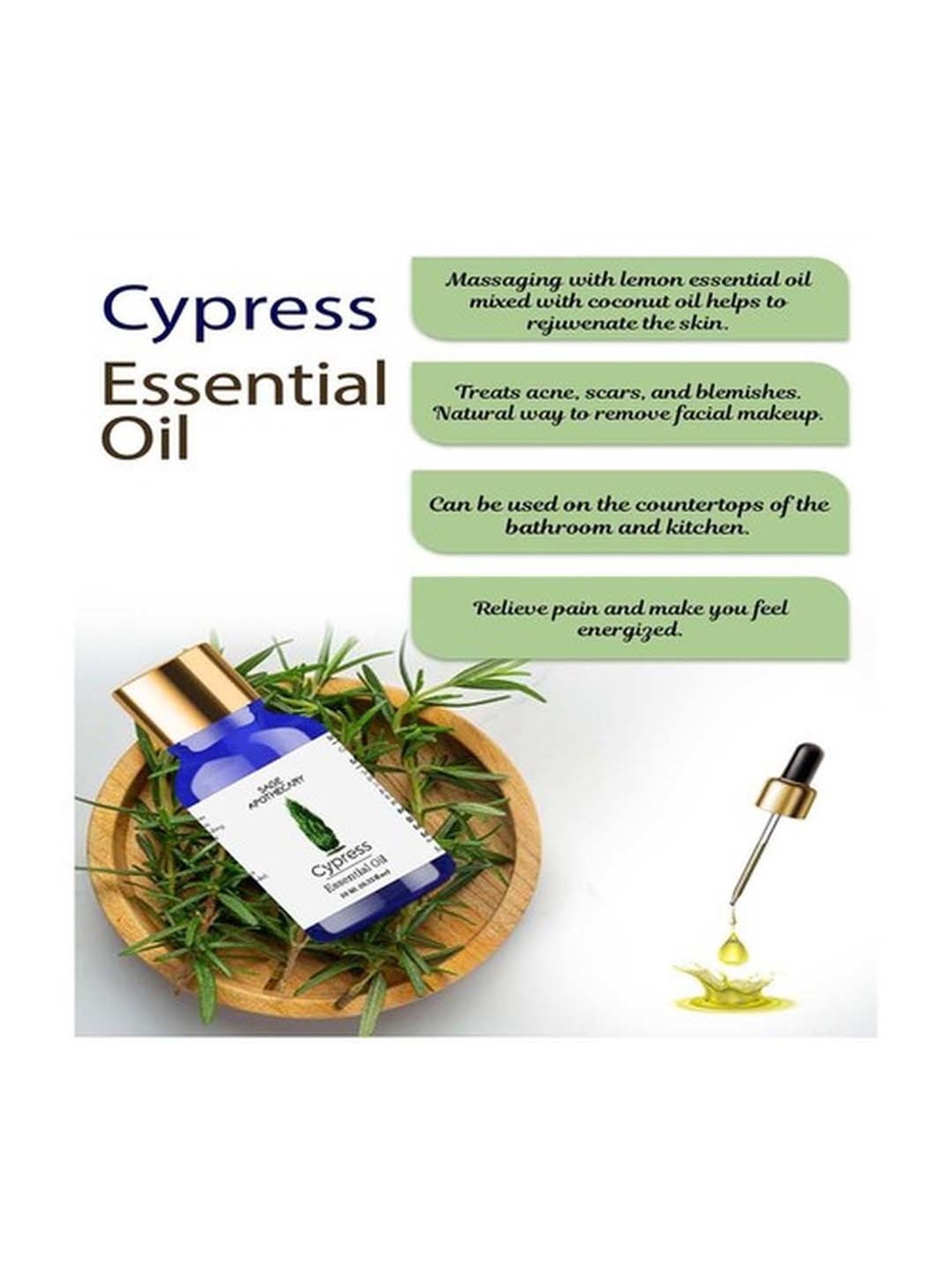 Sage Apothecary Cypress Essential Oil - 10 ml